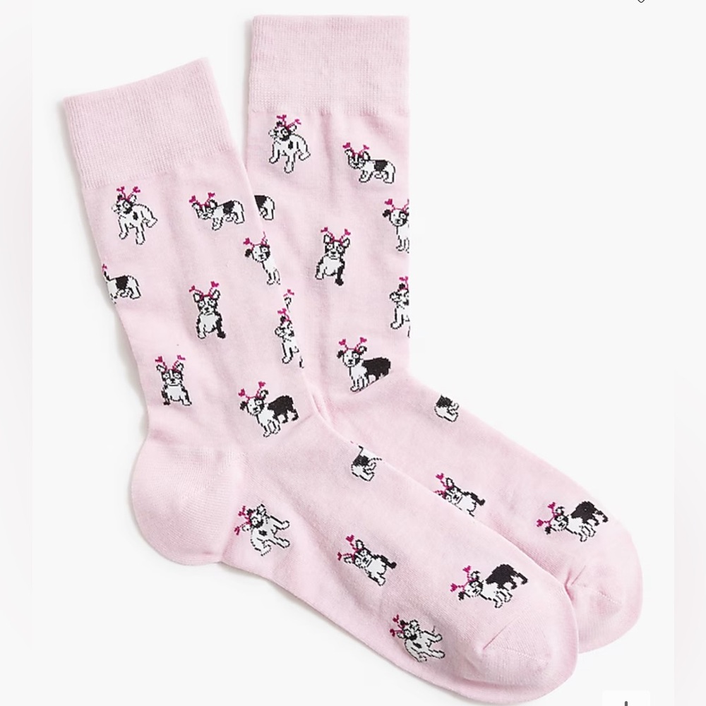 NWT J Crew Dogs with heart socks